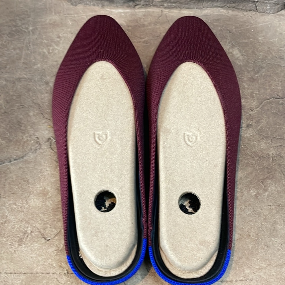 🤩Rothy’s Almond Toe Demi’s🤩 NEW BLACK CHERRY - Picture 3 of 8